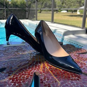 Cole Haan Air Juliana Pump Womens 8 B Black Patent Pointed Toe Heel Shoes D36422